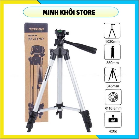 Giá Đỡ 3 Chân Máy Chụp Ảnh Tripod Tf - 3110 + Miếng Kẹp Điện Thoại