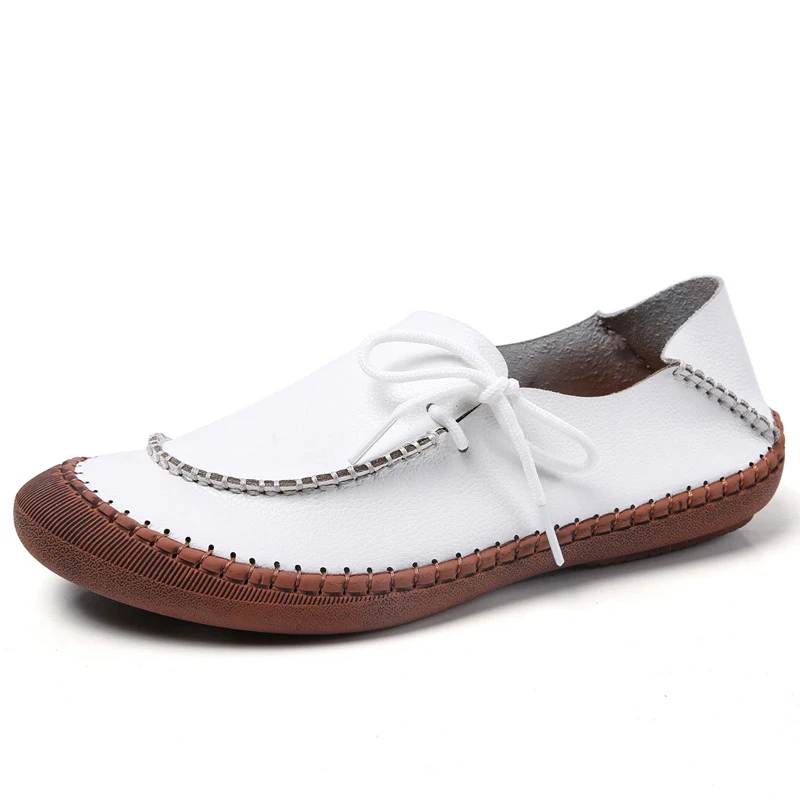Nouvelles chaussures plates en cuir pour femmes grandes tailles, deux façons de porter, décontractées, confort et style pour toutes les occasions