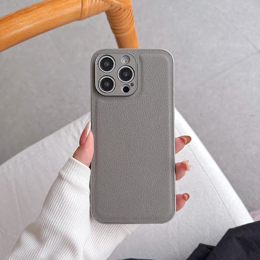 Litchi pattern titanium gray
