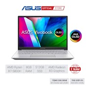 Laptop Asus Vivobook Pro 14 Oled M3401Qa - Km025W R7 - 5800H| 8Gb| 512Gb Ssd| R3 - Graphics| 14 - Inch Oled 2.8K 90Hz