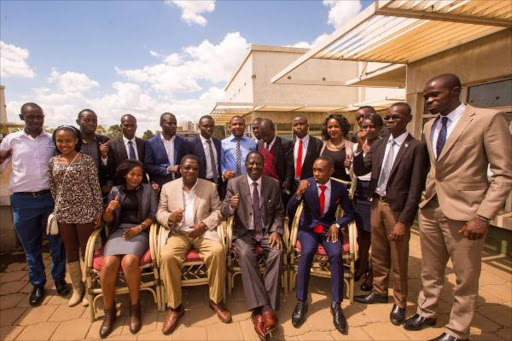 ODM leader Raila Odinga when he hosted student leaders from various universities across the country at Capitol Hill office, Nairobi, March 23, 2017. /COURTESY