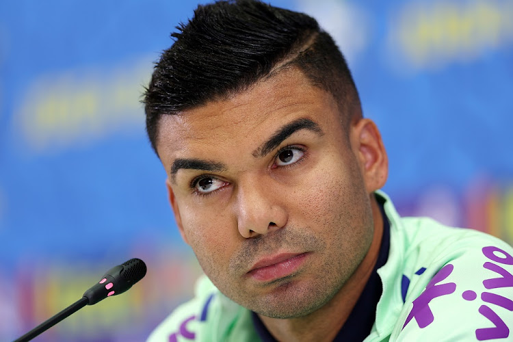 Casemiro during Brazil's press conference at the Main Media Centre in Doha, Qatar on November 26 2022.