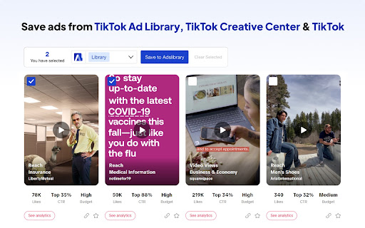 Ad Library - Save Facebook, TikTok & Ins Ads