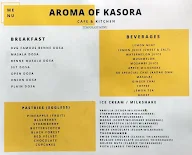 Aroma Of Kasora menu 1