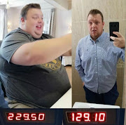 Photos of Francois Steyn before and after his body transformation.