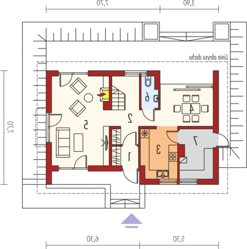 E2 ECONOMIC wersja B - Rzut parteru