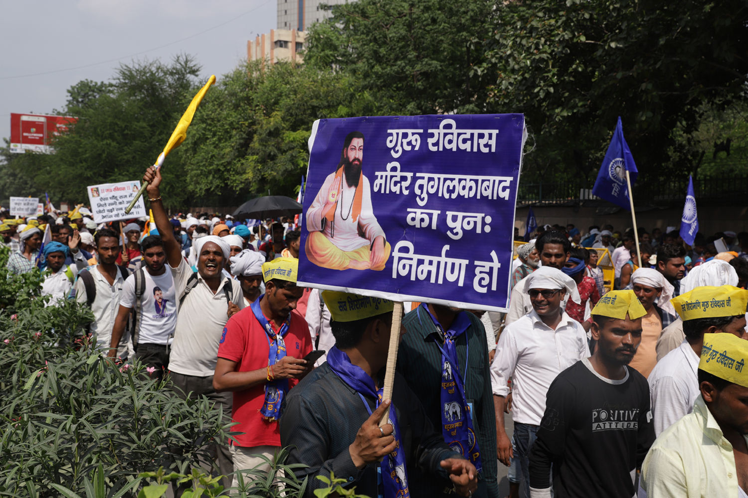 “Mandir wahin banayenge”: Tens of thousands protest against demolition of Ravidas temple in Delhi