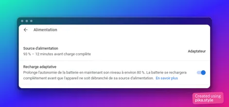 La charge adaptative est disponible sur ChromeOS 105