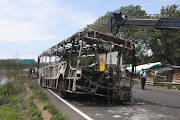 A metro bus was set on fire during protest action in Durban on Monday.