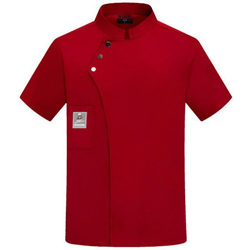 Short Sleeve Wine Red