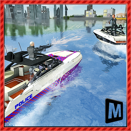 bateau police 3d icon