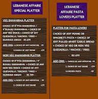 The Lebanese Affaire menu 2