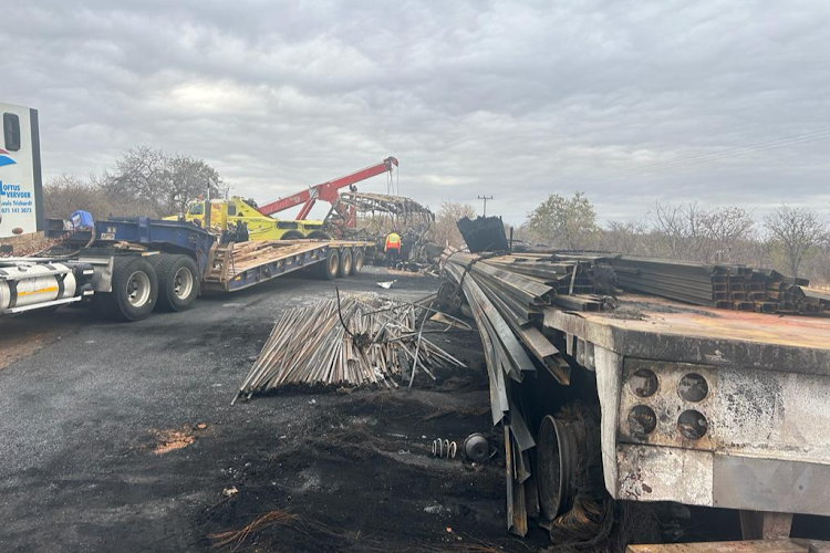 The scene of the deadly bus crash which claimed 22 lives in Limpopo on Sunday.