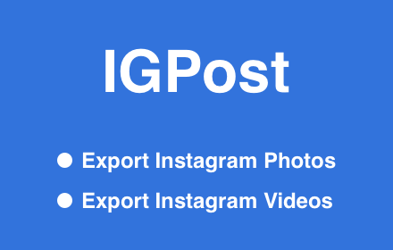 IGPost - Export IG photos and videos Preview image 0