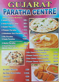 Gujrat Paratha Center menu 1