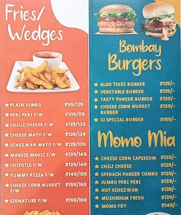 CJ Munch Mania menu 