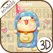 Birthday Blue Cat Theme&Emoji Keyboard  Icon