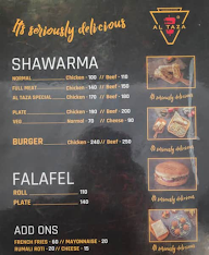 AL TAZA menu 1