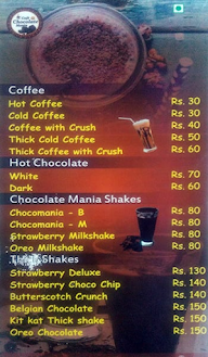 Cafe Chocolate Mania menu 1