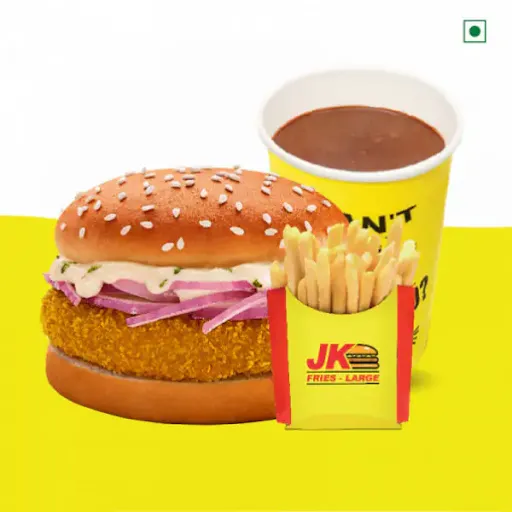 Mumbai Burger + Fries + Coke (300 Ml)