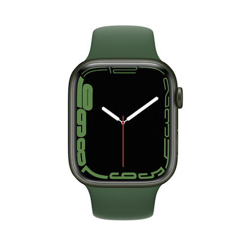 Apple Watch Series 7 GPS + Cellular, 45mm Green Aluminium Case with Clover Sport Band - Regular (MKJR3VN/A) - Hàng trưng bày