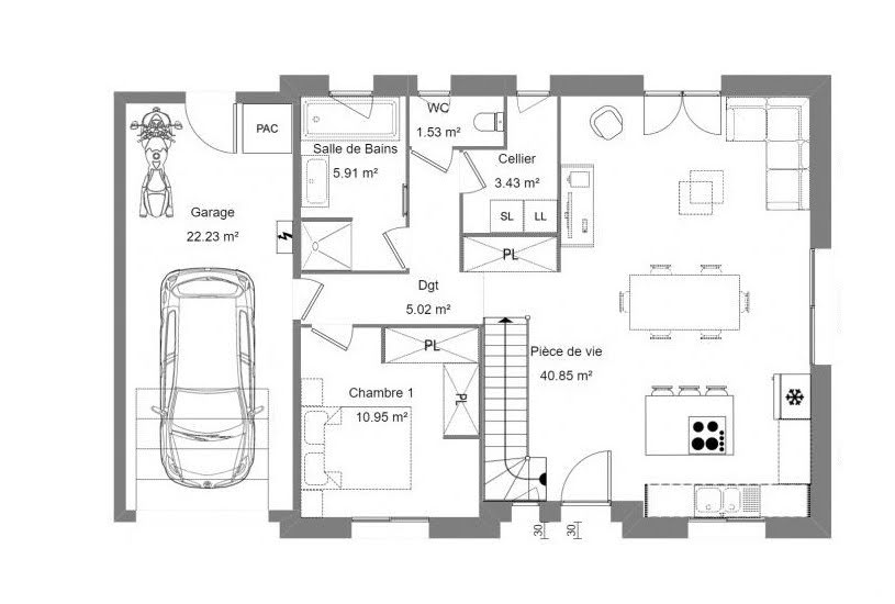  Vente Terrain + Maison - Terrain : 3 136m² - Maison : 97m² à Rebergues (62850) 