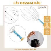 Cây Mát Xa Đầu Bằng Thép Không Gỉ Giúp Giải Tỏa Căng Thẳng, Cây Gãi Đầu, Massage Đầu Thư Dãn Thương Hiệu Gosashi - Cmd