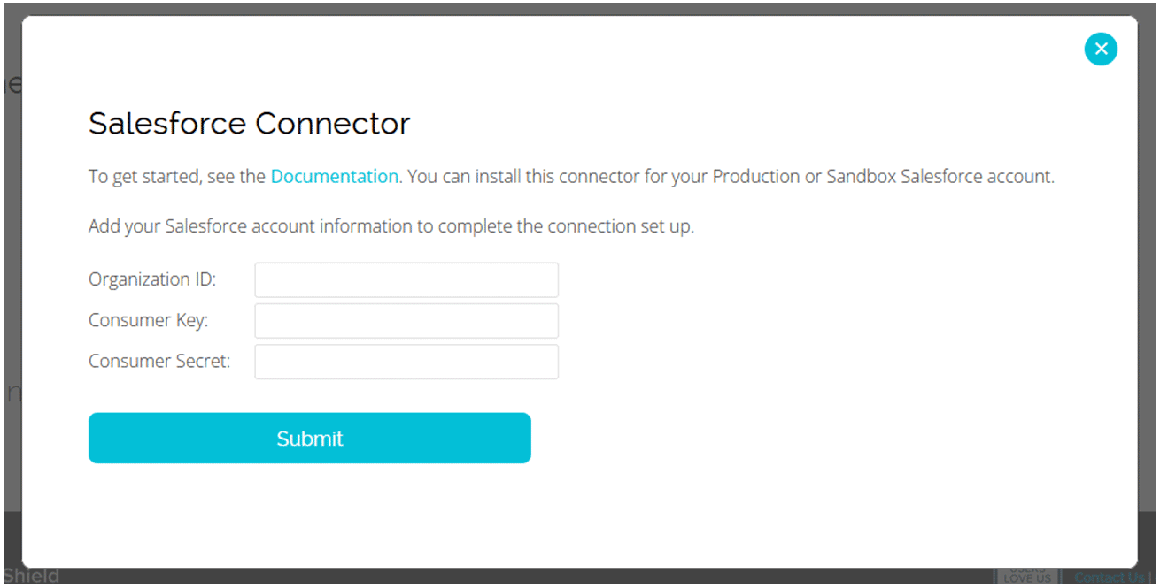 Salesforce Connector Page Input