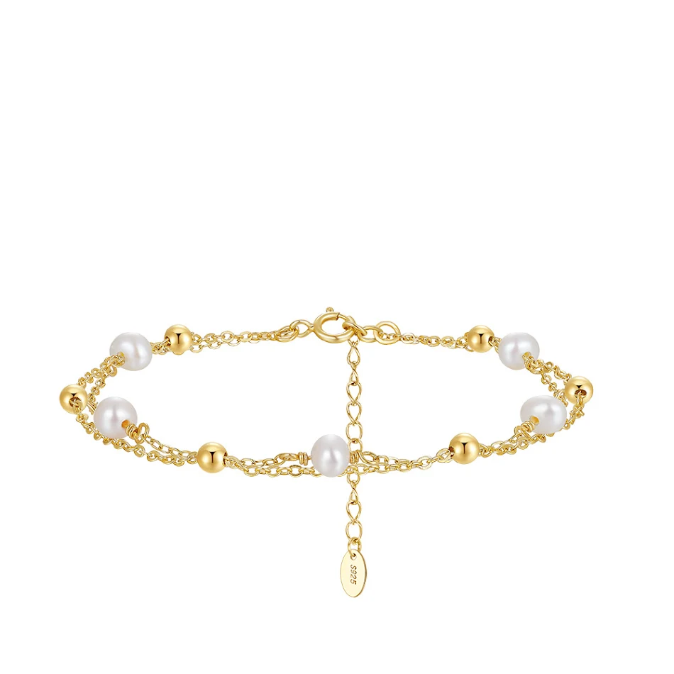 925 Sterling zilveren parelarmband dames zomer special-interest design. Perfect sieraad voor vriendinnen en speciale gelegenheden.