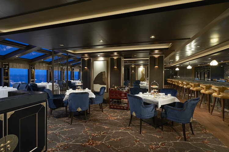 Enjoy the lush elegance of the Grand Tea Room on Norwegian Joy.