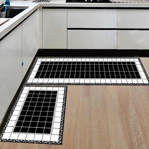 Title 3, Kitchen Floor Mat Long Oil-proof Foot Mat Anti-...