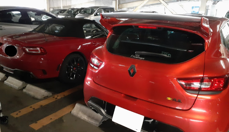 ルーテシアのitg製エアクリーナー・勝手にコラボ(恐縮です)・#駐車場でパシャリ🤳・ルーテシアR.S.・クーラー効いたり効かなかったりに関するカスタム事例の投稿画像3枚目