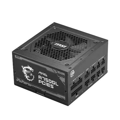 Nguồn máy tính/ PSU MSI MAG A750GL PCIE5 80 PLUS Gold, Full Modular (306-7ZP8B11-CE0)