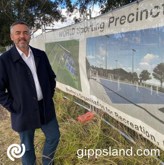 The redevelopment of Bairnsdale World Centre sporting precinct is progressing well according to local MP Darren Chester