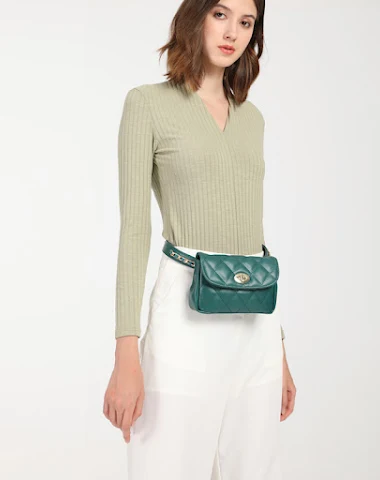 Kleine Geur Crossbody Tas met Rhomb - 2