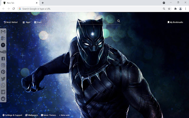 Black Panther Wallpaper New Tab