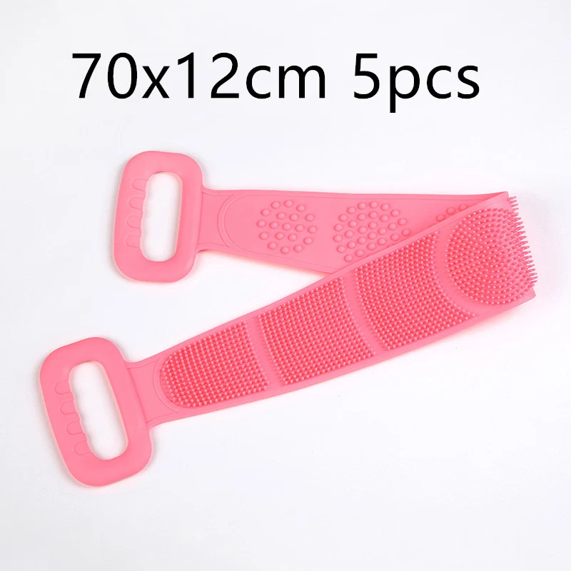 Serviette de massage en silicone double face pour hommes et femmes. Exfoliation et nettoyage corporel efficaces. Peau douce et revitalisée.