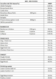 Mr.Ms Foods menu 1