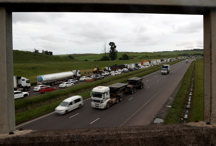 Traffic was backed up on the N3 from Shongweni during the driving school owners' 'march' to KwaZulu-Natal premier Sihle Zikalala's offices to hand over their memorandum of grievances.