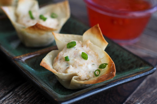 crab and chive baked rangoons