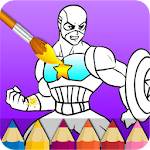 Cover Image of Download Super Heroes Coloring Pages Glitter & FireWorks 1.0 APK