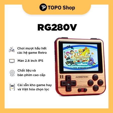 Máy Chơi Game Rg280V Anbernic - Giả Lập 16 Hệ Game Retro, Màn Hình 2.8 Inch Ips