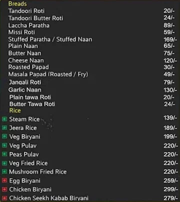 Punjabi Tadka Nonveg Dhaba menu 