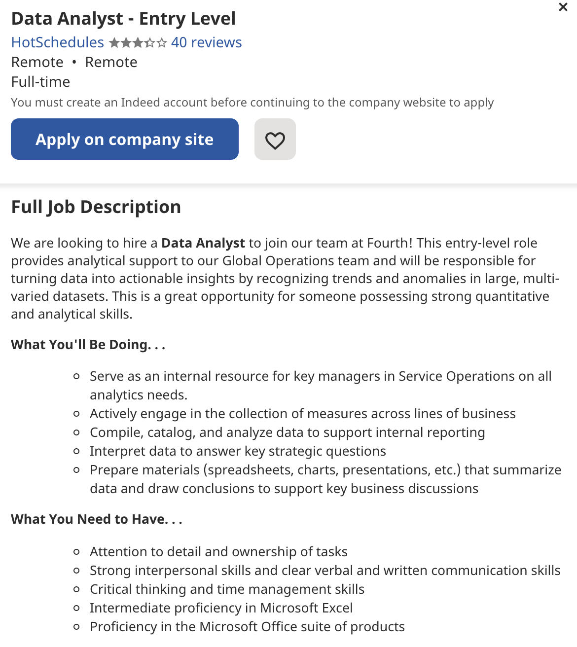 Data Analyst