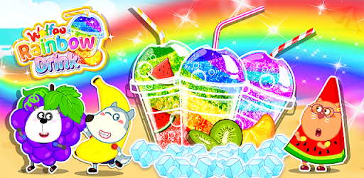 Wolfoo Makes Rainbow Slushy