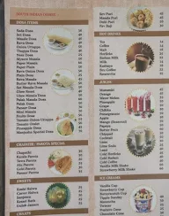 Hotel Manjusha menu 1