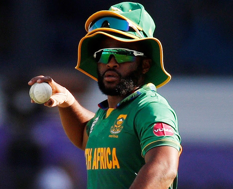 Proteas skipper Temba Bavuma during Tuesday's five wicket win over West Indies in Dubai.