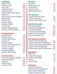 Manish Chinese & Shawarma menu 1