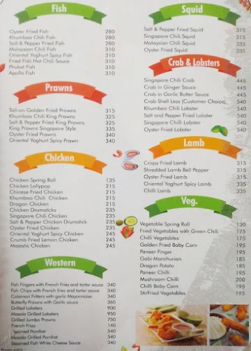 Fisherman's Fare menu 