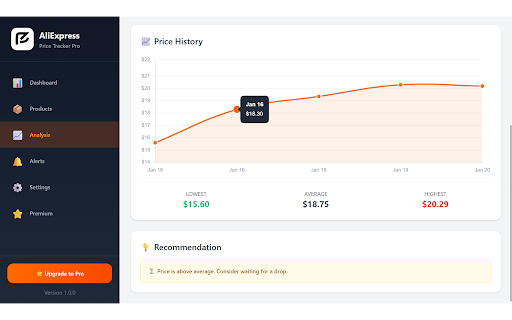 AliExpress Price Tracker Pro screenshot 2